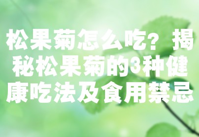 松果菊怎么吃？揭秘松果菊的3种健康吃法及食用禁忌
