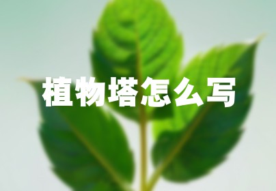 植物塔怎么写