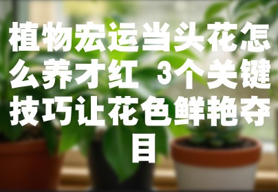 植物宏运当头花怎么养才红 3个关键技巧让花色鲜艳夺目