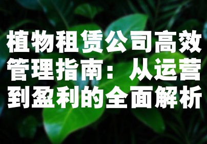 植物租赁公司高效管理指南：从运营到盈利的全面解析