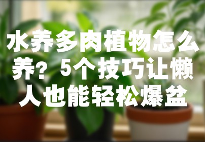 水养多肉植物怎么养？5个技巧让懒人也能轻松爆盆