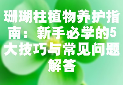 珊瑚柱植物养护指南：新手必学的5大技巧与常见问题解答