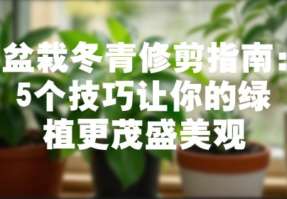 盆栽冬青修剪指南：5个技巧让你的绿植更茂盛美观