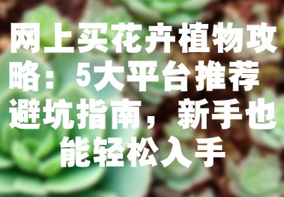 网上买花卉植物攻略：5大平台推荐+避坑指南，新手也能轻松入手