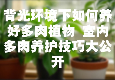 背光环境下如何养好多肉植物 室内多肉养护技巧大公开